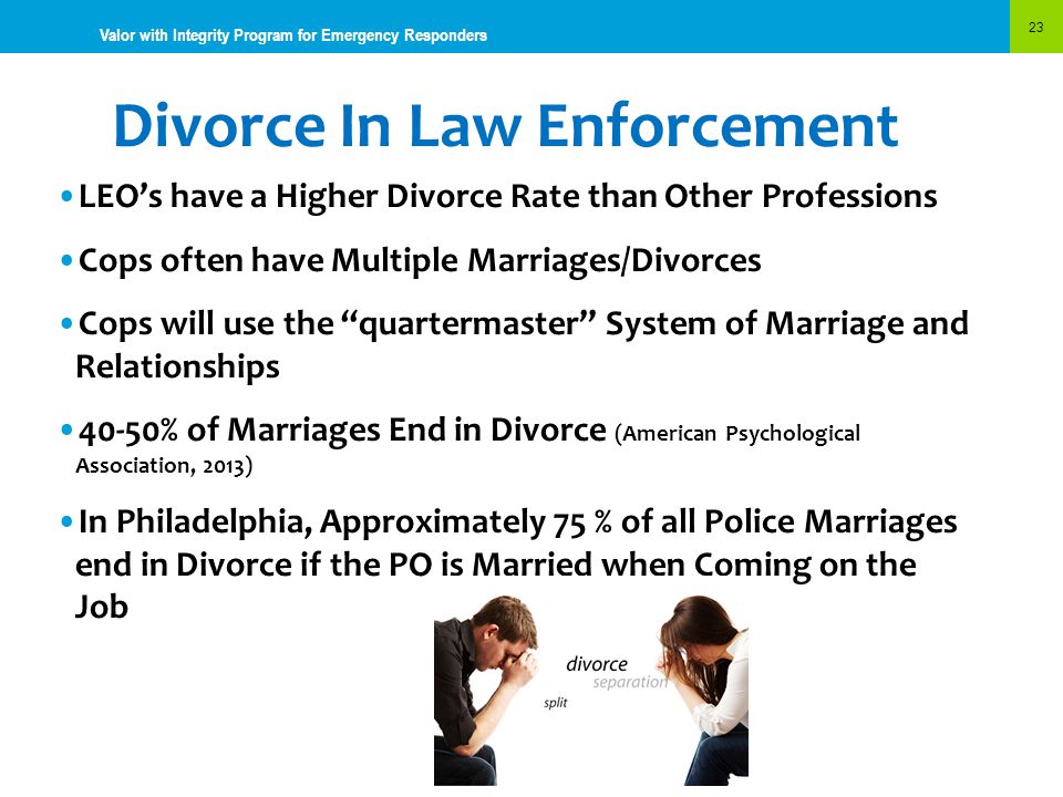 Cop divorce rate